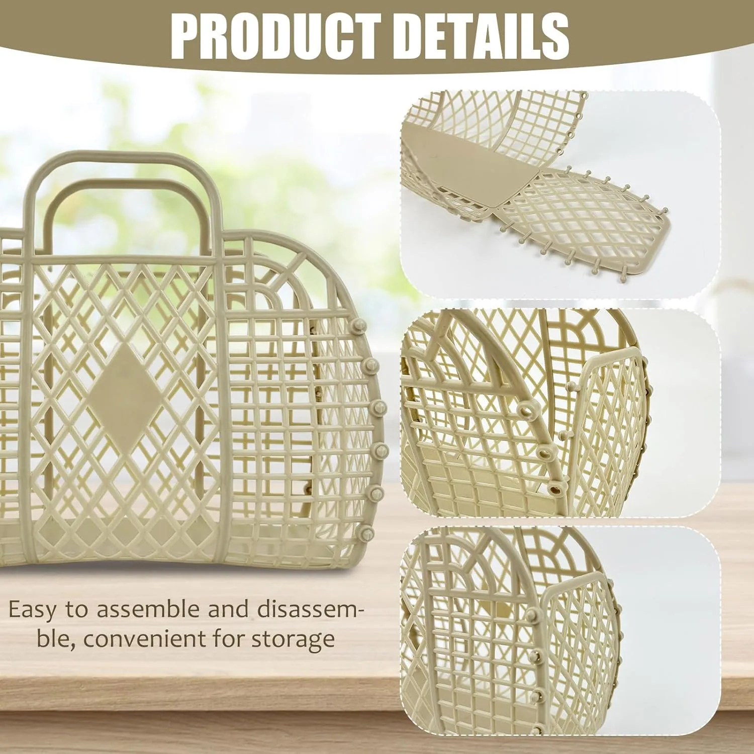 10 PCS Jelly Purse Jelly Basket Beach Bags, Reusable Plastic Jelly Beach Bag Beach Tote Gift Basket