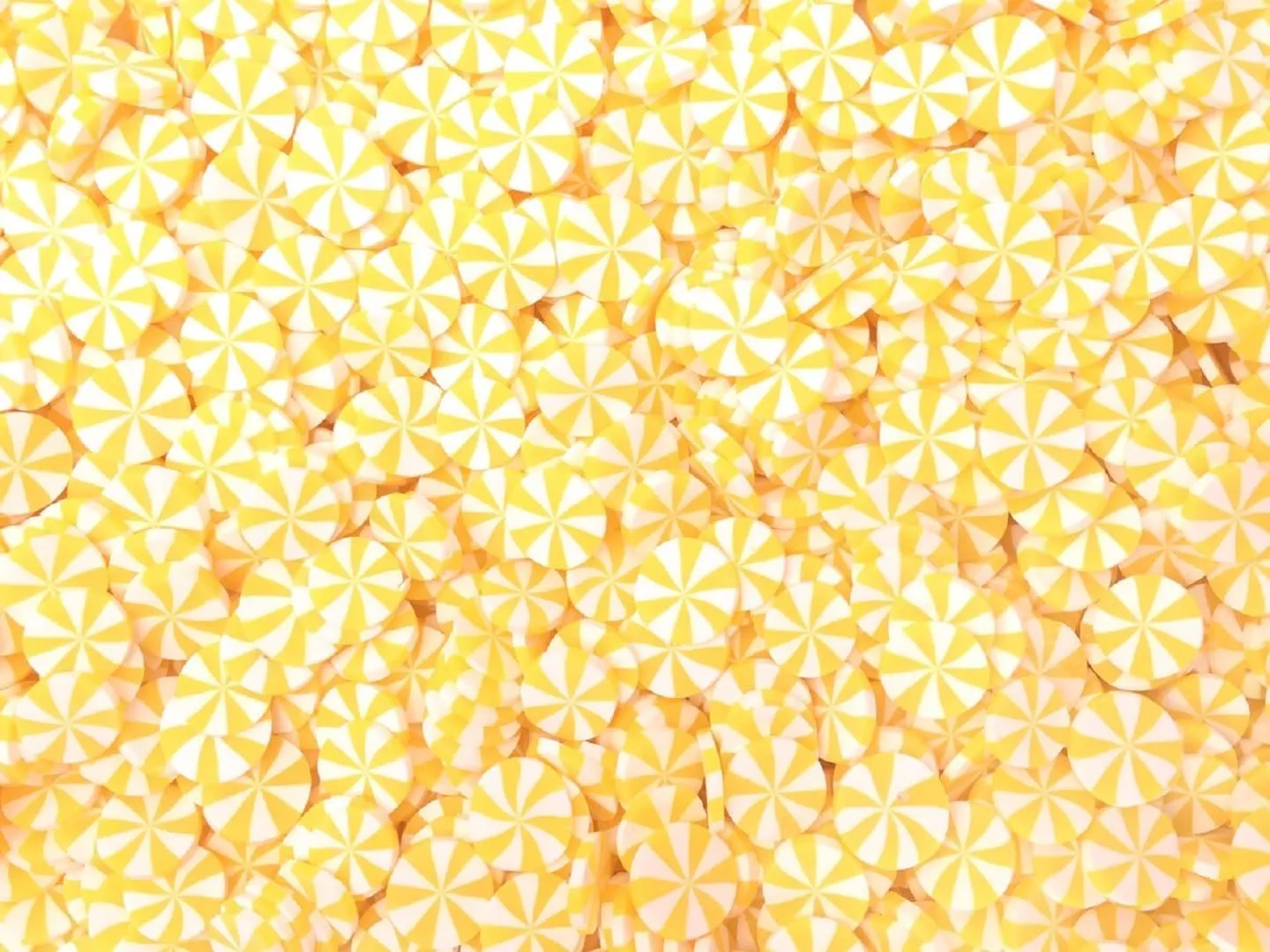 10mm Lemon Yellow Peppermint Polymer Clay Sprinkles, Large Fake Candy Slices for Crafts, Miniature Faux Mint for Fake Bake, Slime, Nail Art, Decoden (100 gram Bag)