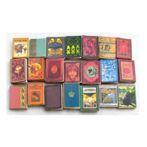 21 Pcs Miniatures Dollhouse Books Vintage Style Prop Books Miniature Books 1:12 Scale Accessories Paper Pages By Little Things of Interest