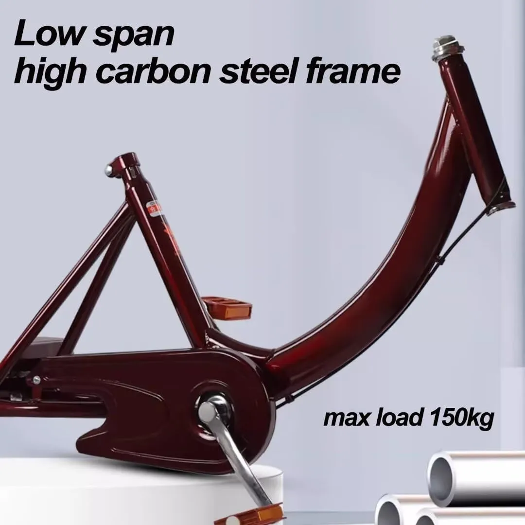 3 Wheels Bicycle for Adult and Elderly,Double Person Trike with Back seat,Human Powered Rickshaw Tricycle,Front Wheel Caliper Brake,Lockable seat Cabin
