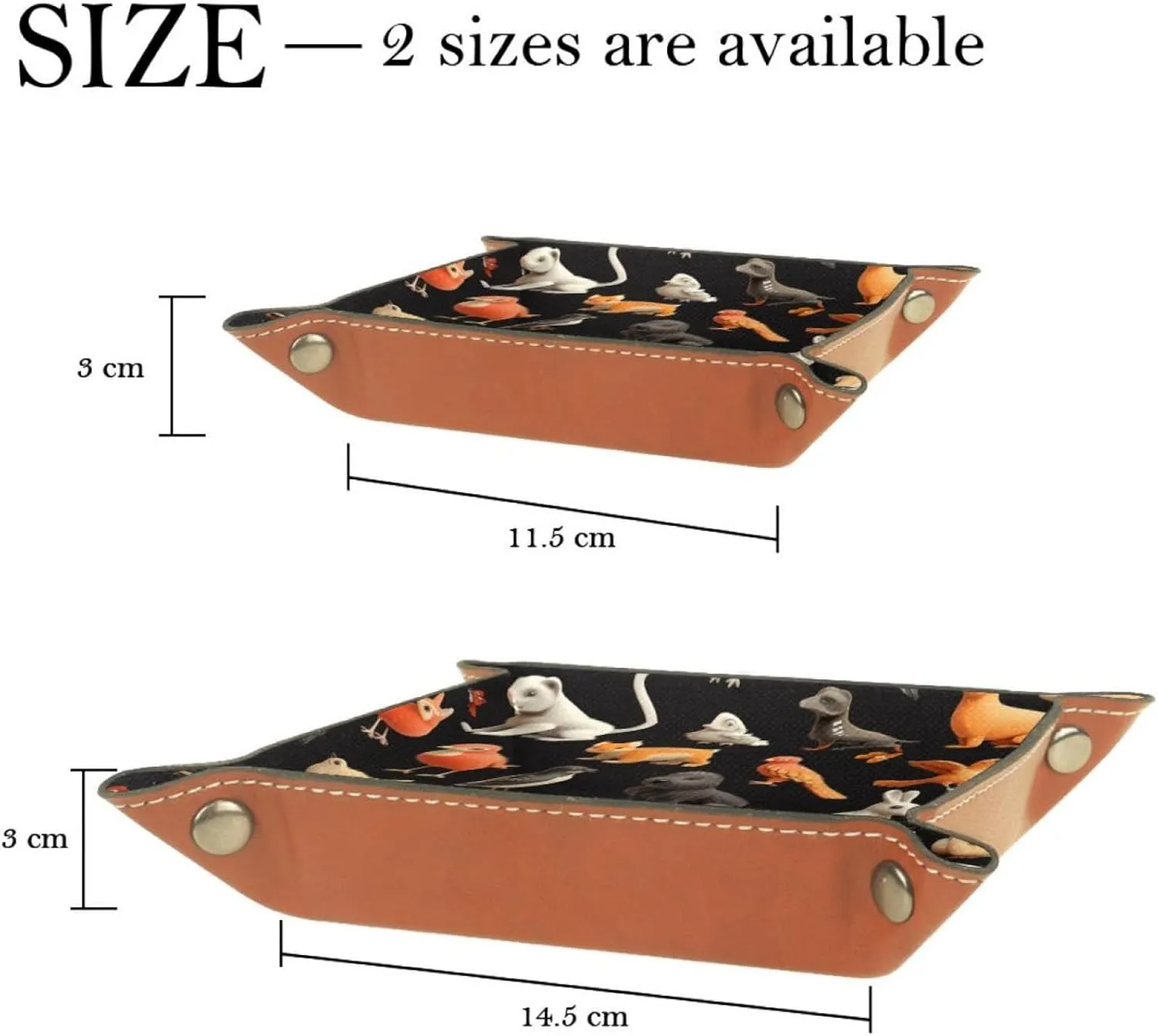 3D Cartoon Animal Home Stacking Jewelry Organizer Trays, Convenient and Stylish Desk Drawer Organizer Tray for Women and Girls