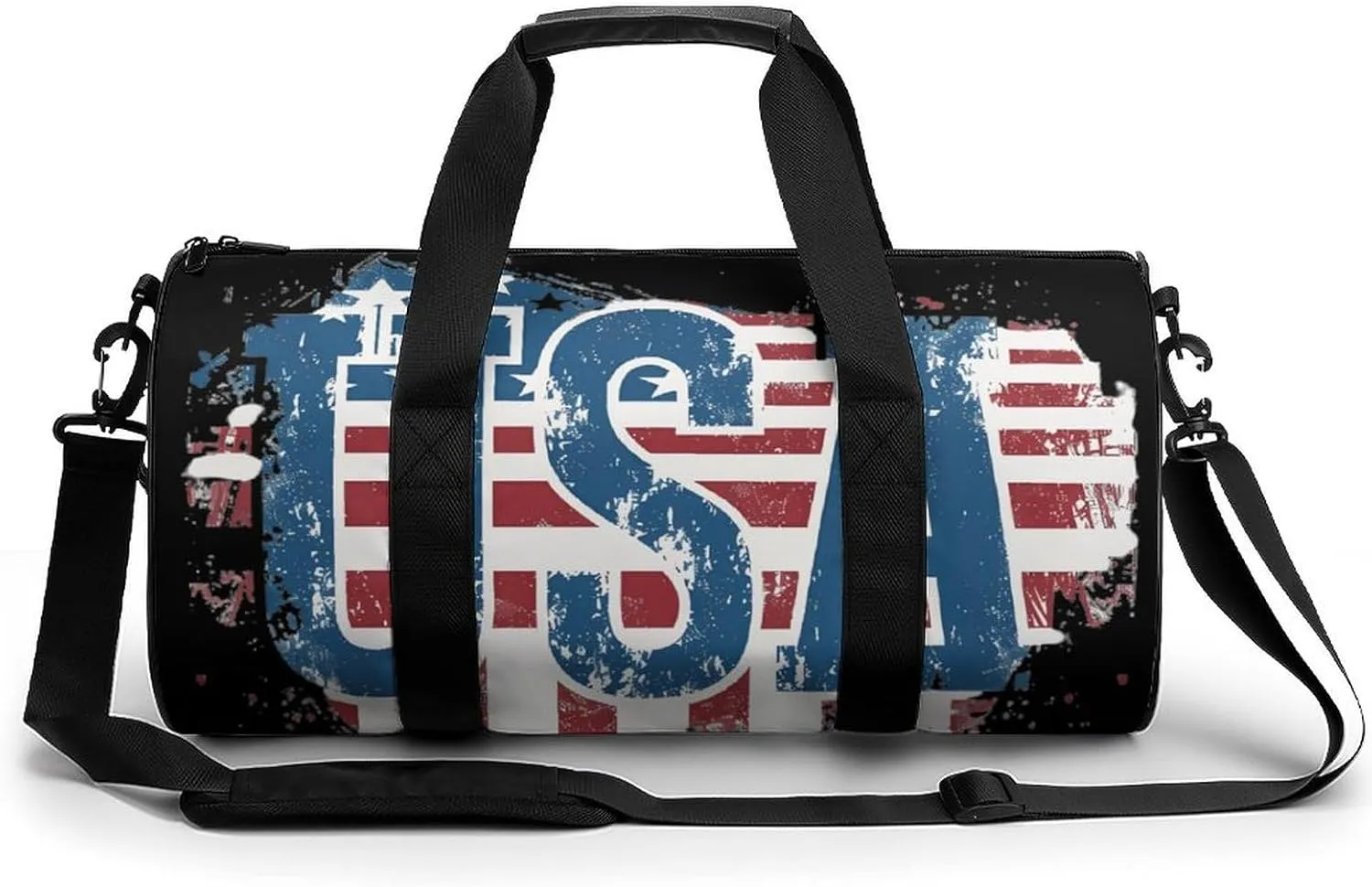 4th of July U.S. Flag Travel Duffel Bag Gym Bags Sports Tote Shoulder Weekender Handbag for Men Women