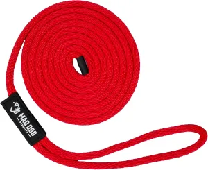 5/8" x 30' Red Solid Braid Nylon Dock Line - Made in USA