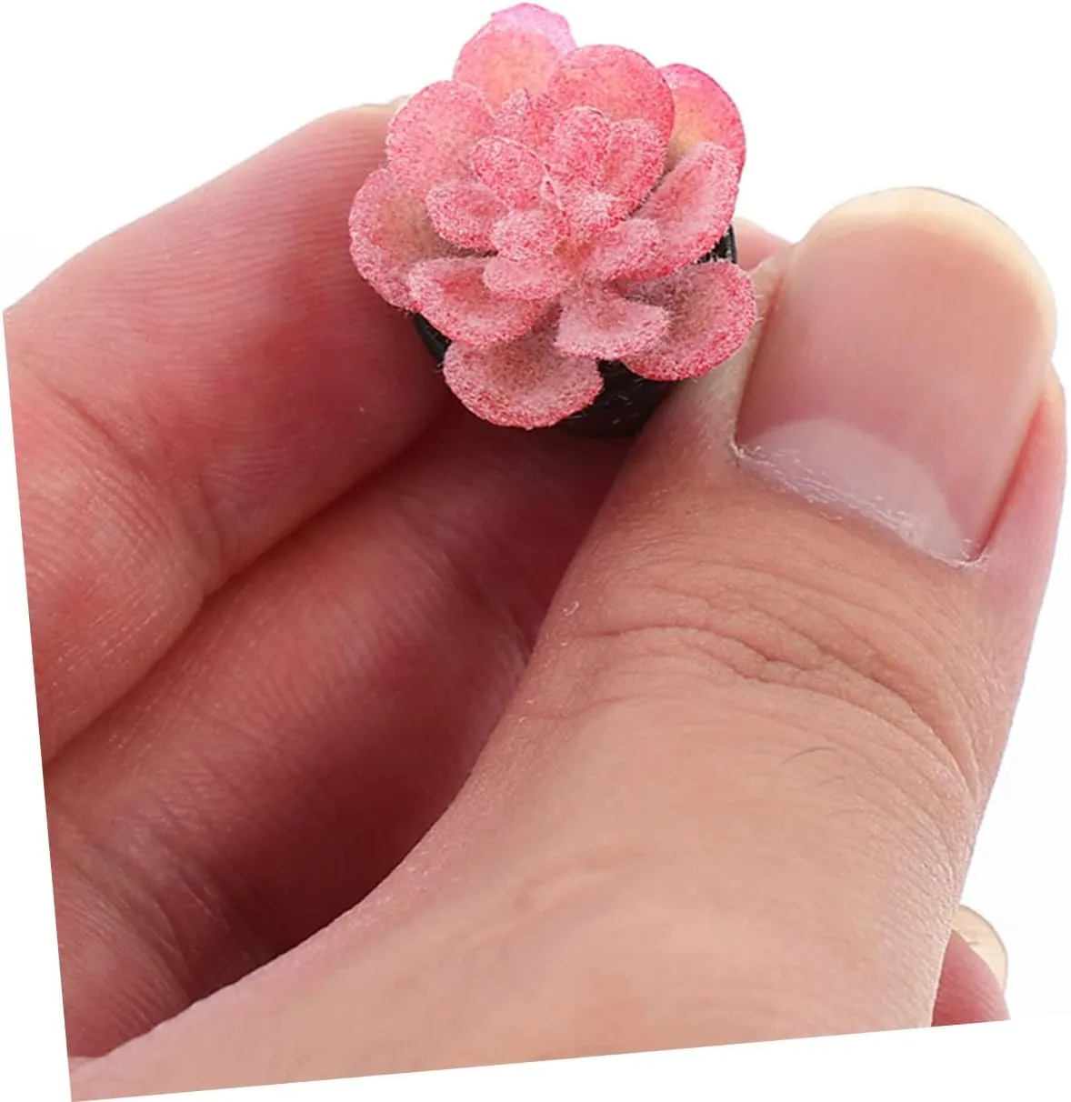 60pcs Mini Plants Realistic Imitation Potted Flowers for Dollhouse Decoration Compact Simulation Bonsai Craft for Boys and Girls Home Decor Random Style