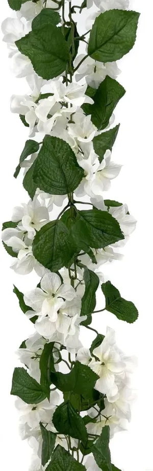 6ft. White Hydrangea Chain Garland by Ashland - Faux Hanging Garland Vine for Home Decor, Bedroom, Parties, Weddings, Indoor Use - 1 Pack