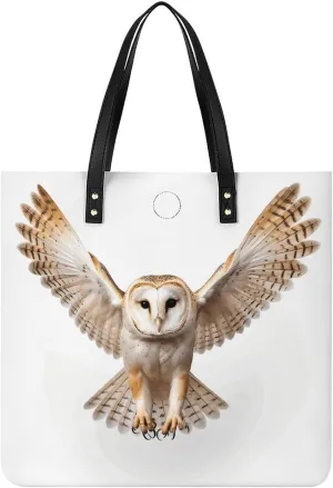 A Barn Owl Large Leather Handbags Women Fashion Handbag Multifunctional Travel Bag It Is A Great Gift for Mothers, Teachers, Friends, Bridesmaids