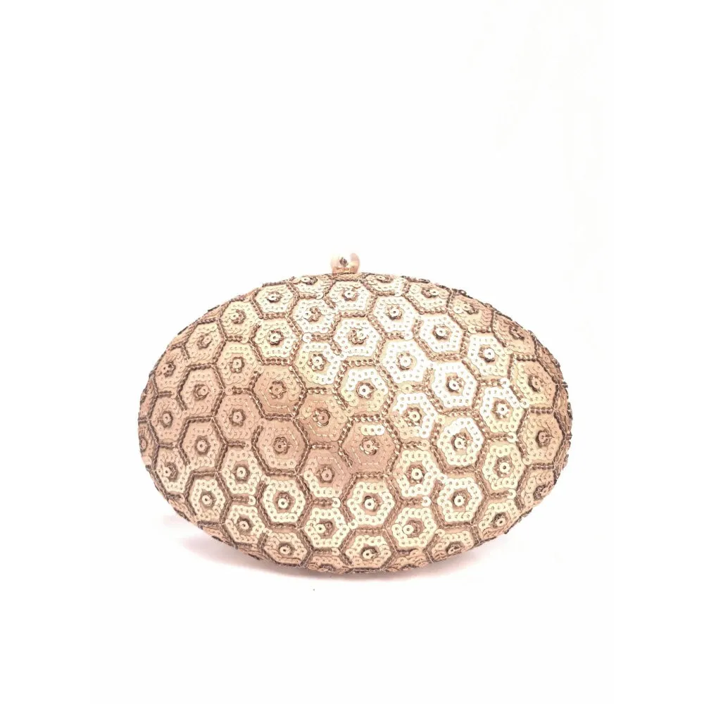 A Clutch Story Honeycomb Sequins Clutch