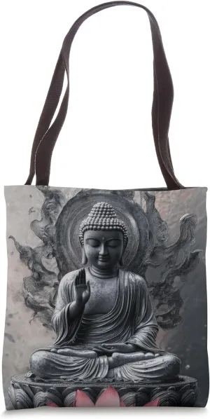 Abstract Buddha - Lotus Flower - Spiritual Buddhism Buddhist Tote Bag
