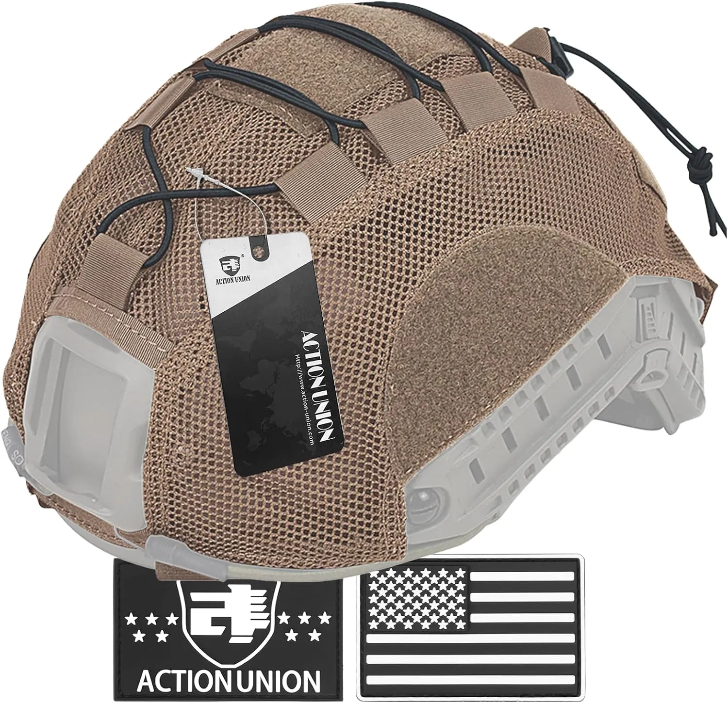 ACTIONUNION Tactical Airsoft Helmet Cover Breathable Mesh Helmet Cover for PJ/BJ/MH Helmet