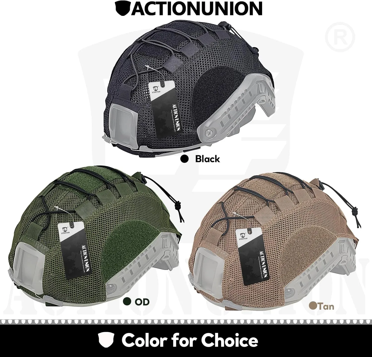 ACTIONUNION Tactical Airsoft Helmet Cover Breathable Mesh Helmet Cover for PJ/BJ/MH Helmet