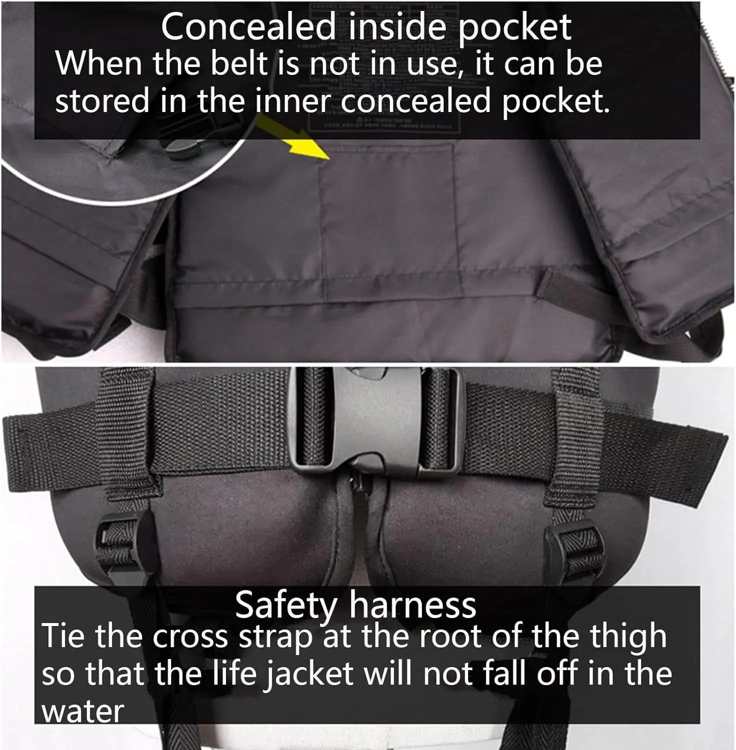 Adjustable Flotation Vest for Adults, Breathable Mesh Lightweight Buoyancy Aid, with Safety Buckles, for Water Activities, Swimming, Diving