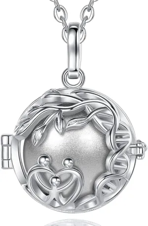 AEONSLOVE Harmony Ball Necklace Tree of Life Angel Chime Caller Necklace, Balls 18MM Llamador De Angeles Bola Necklace Pregnancy Gifts - 30 & 45 Chains