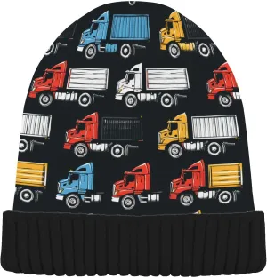 ALAZA Garbage Truck Beanie for Women Men Winter Hat Reversible Skull Knit Cap Multi