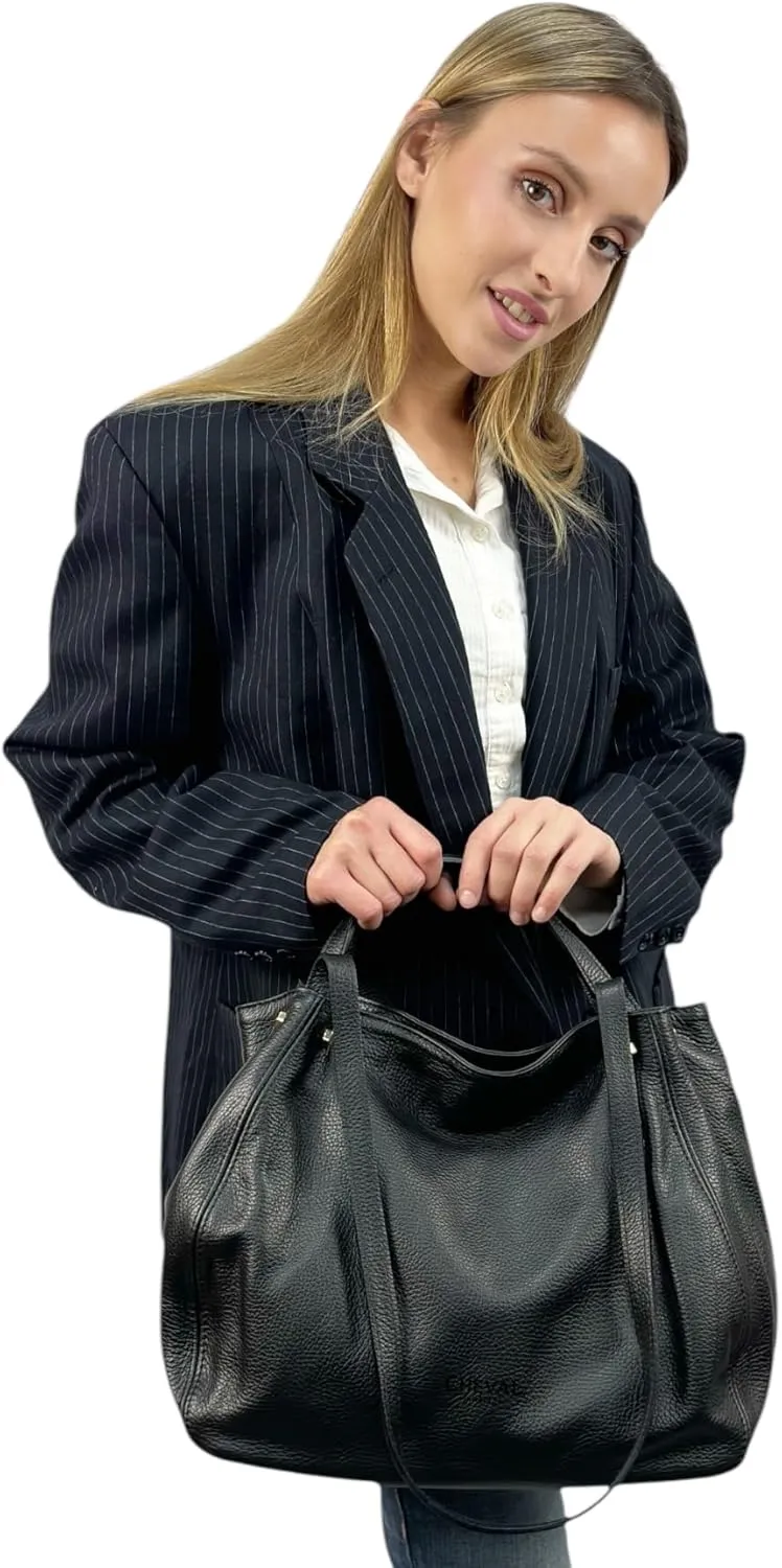 Alfa Handbag, Genuine Leather Made in Italy