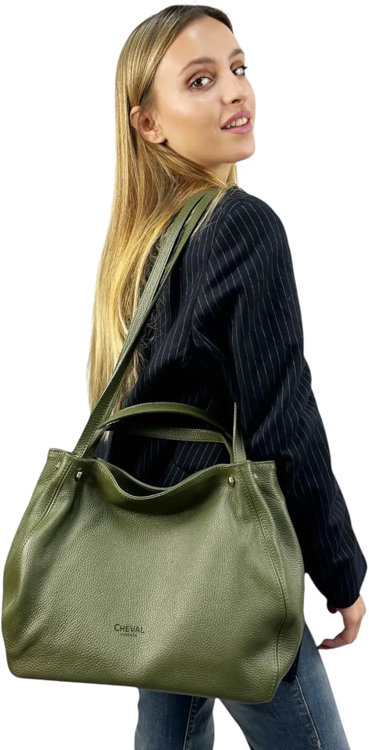 Alfa Handbag, Genuine Leather Made in Italy