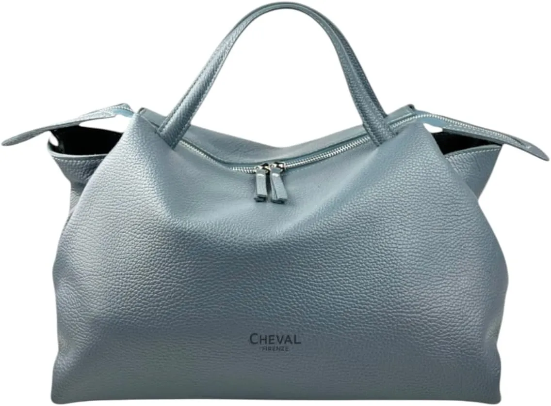 Algedi Handbag, Genuine Leather Made in Italy