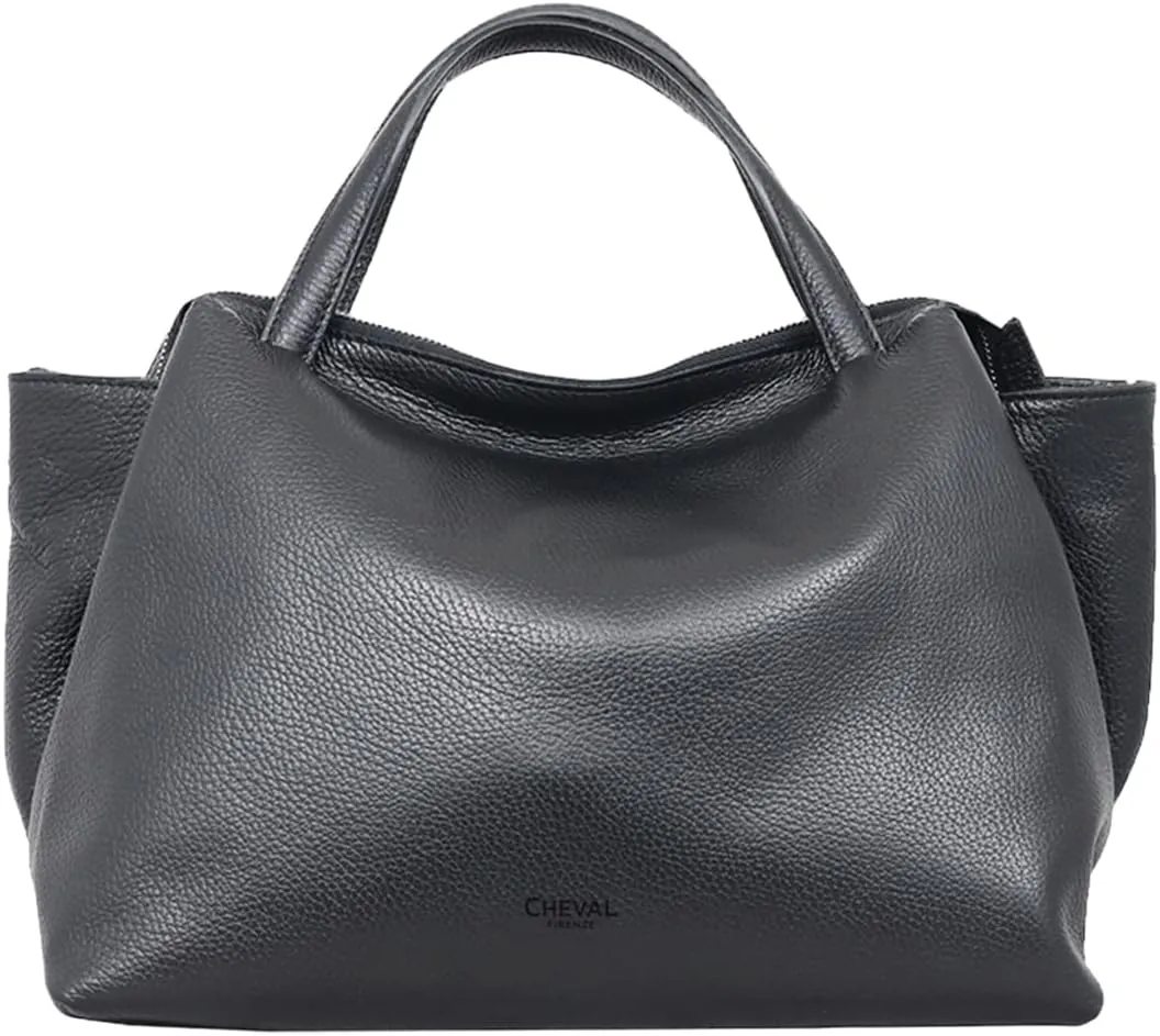 Algedi Handbag, Genuine Leather Made in Italy
