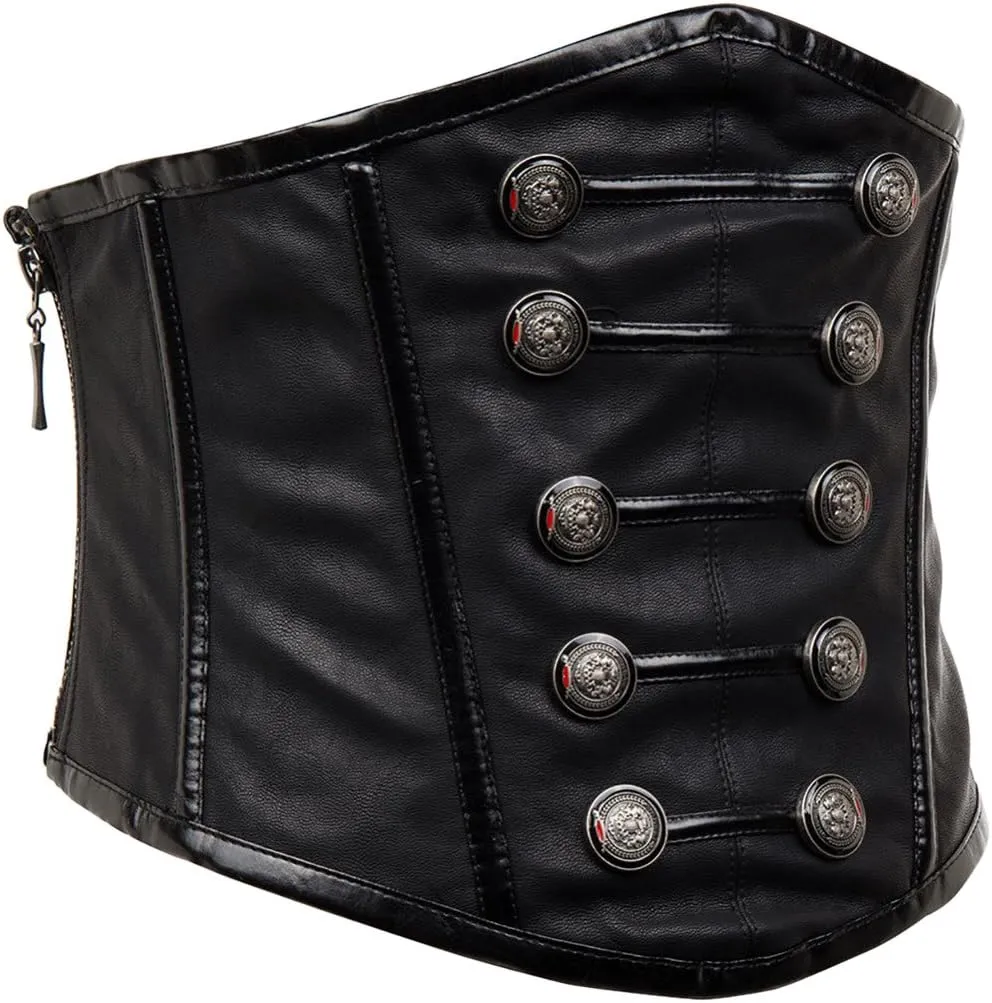 Alivila.Y Fashion Women's Faux Leather Rivet Steampunk Retro Boned Wide Corset Belt