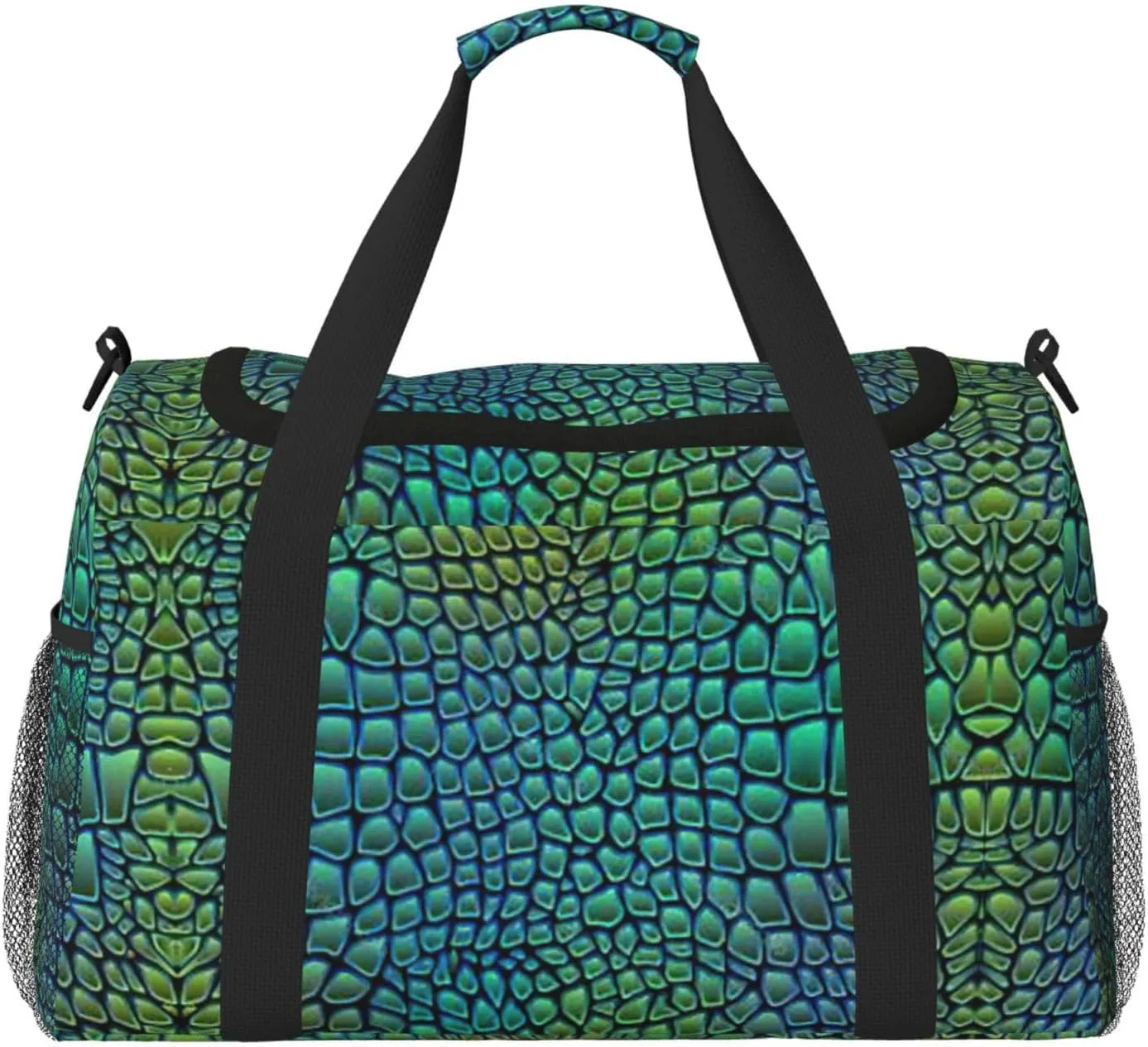 Alligator Skin Print Everyday Use Travel Duffle Bag Large Capacity Travel Bag Stylish Functional Bag