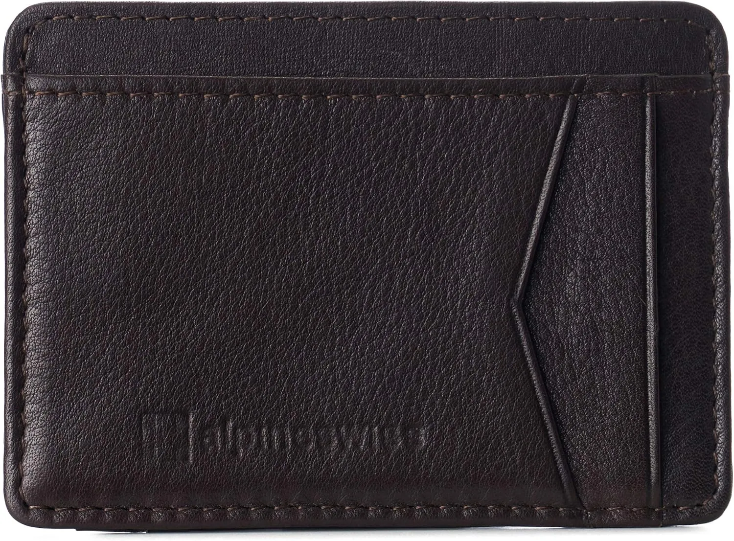 Alpine Swiss RFID Minimalist Oliver Front Pocket Wallet For Men Leather Comes in a Gift Box