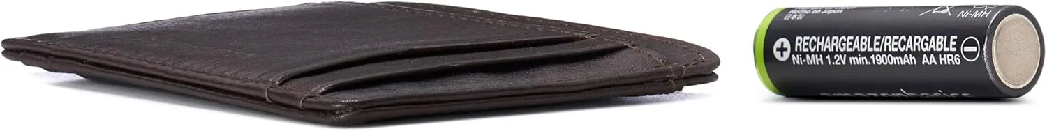 Alpine Swiss RFID Minimalist Oliver Front Pocket Wallet For Men Leather Comes in a Gift Box