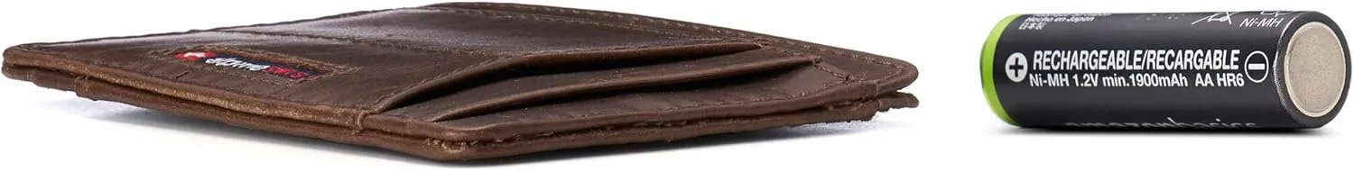 Alpine Swiss RFID Minimalist Oliver Front Pocket Wallet For Men Leather Comes in a Gift Box