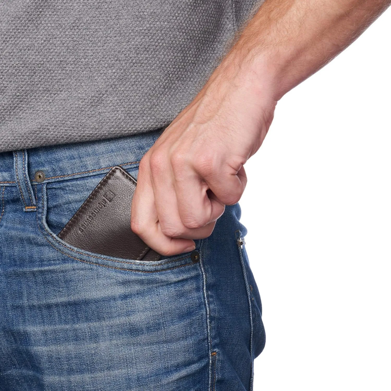 Alpine Swiss RFID Minimalist Oliver Front Pocket Wallet For Men Leather Comes in a Gift Box