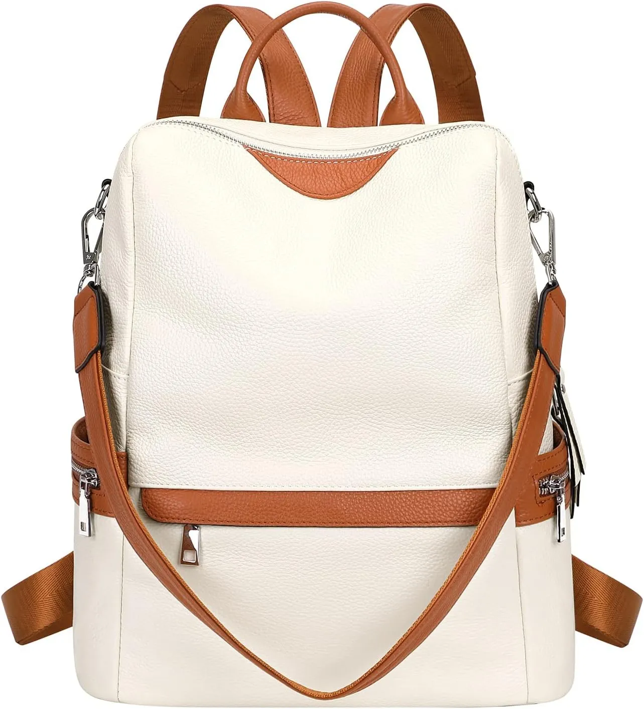 ALTOSY Leather Backpack for Women Elegant Genuine Backpack Purse Ladies Leather Shoulderbag