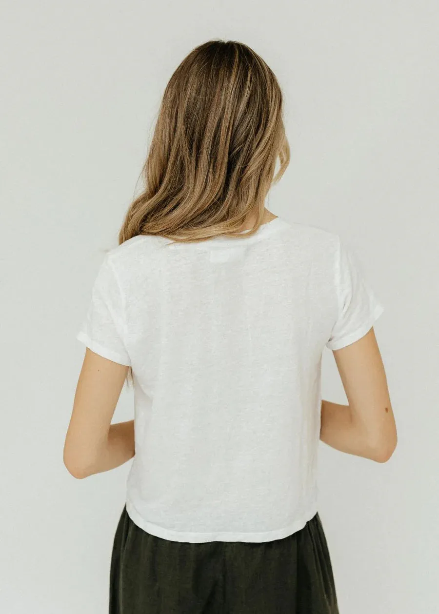 Amber Crop Tee - White