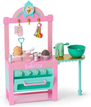 American Girl WellieWishers 14.5-inch Doll Birthday Cupcake Kitchen Playset with Oven and Baking Equipment, For Ages 4 