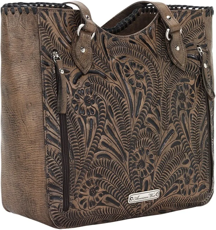 American West Leather Concealed Carry Tote, Women's Handbag