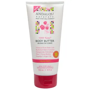 Andalou Naturals 1000 Roses Velvet Soft Body Butter 8 fl. Oz(pack of 3)
