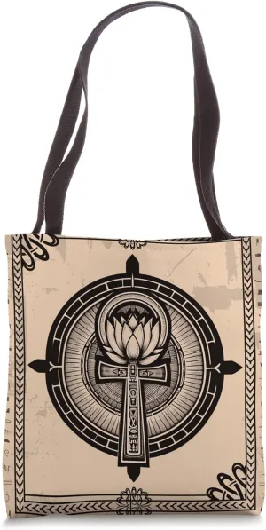 Ankh Lotus Flower Egyptian Symbol Egypt Mythology Tote Bag