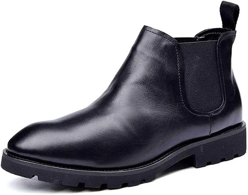 Ankle Boots For Men Mens Low Heel Chelase Boots Business Club Party Holiday For Office The First Layer Of Cowhide Genuine Leather