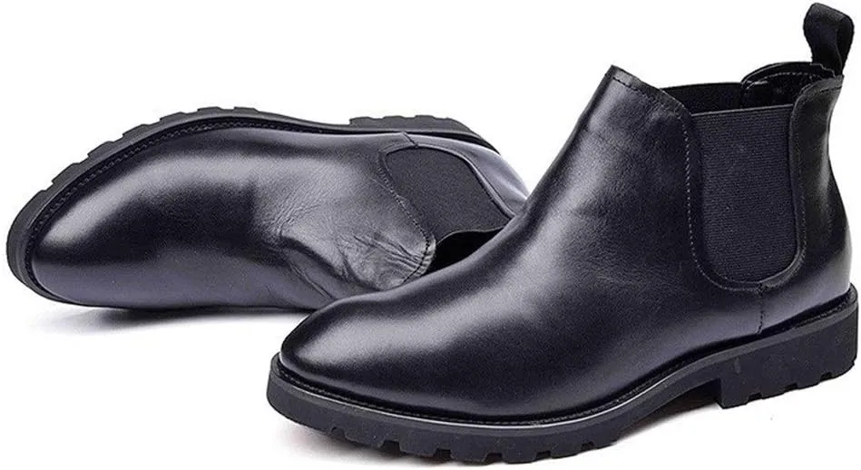 Ankle Boots For Men Mens Low Heel Chelase Boots Business Club Party Holiday For Office The First Layer Of Cowhide Genuine Leather