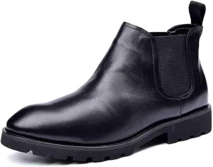 Ankle Boots For Men Mens Low Heel Chelase Boots Business Club Party Holiday For Office The First Layer Of Cowhide Genuine Leather