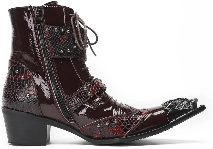 Ankle Boots For Men Party Business Office Holiday Club For Show The First Layer Of Cowhide Genuine Pure Leather