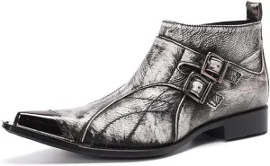 Ankle Boots For Men Show Holiday Party Office Club For Business The First Layer Of Cowhide Pure Leather