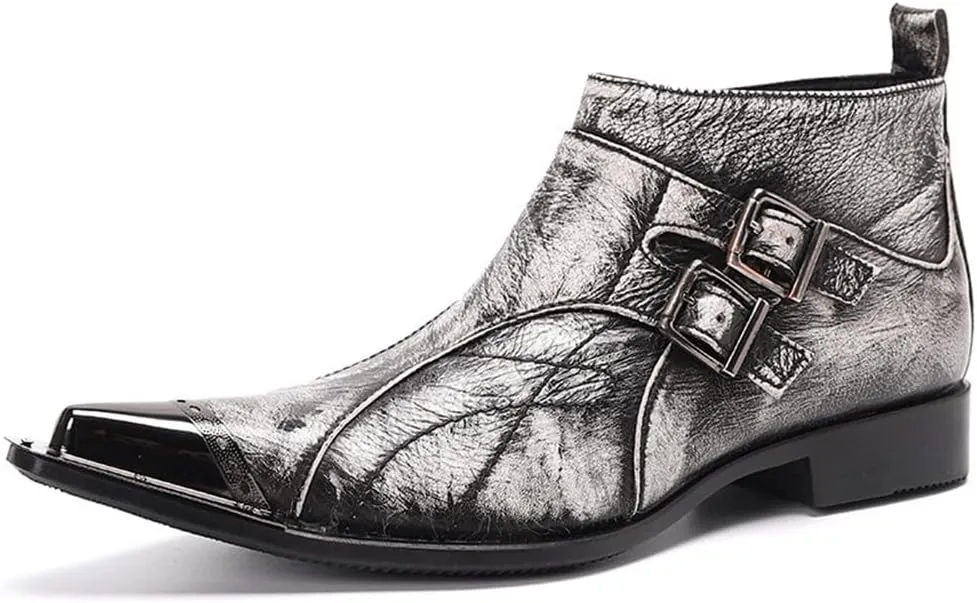 Ankle Boots For Men Show Holiday Party Office Club For Business The First Layer Of Cowhide Pure Leather