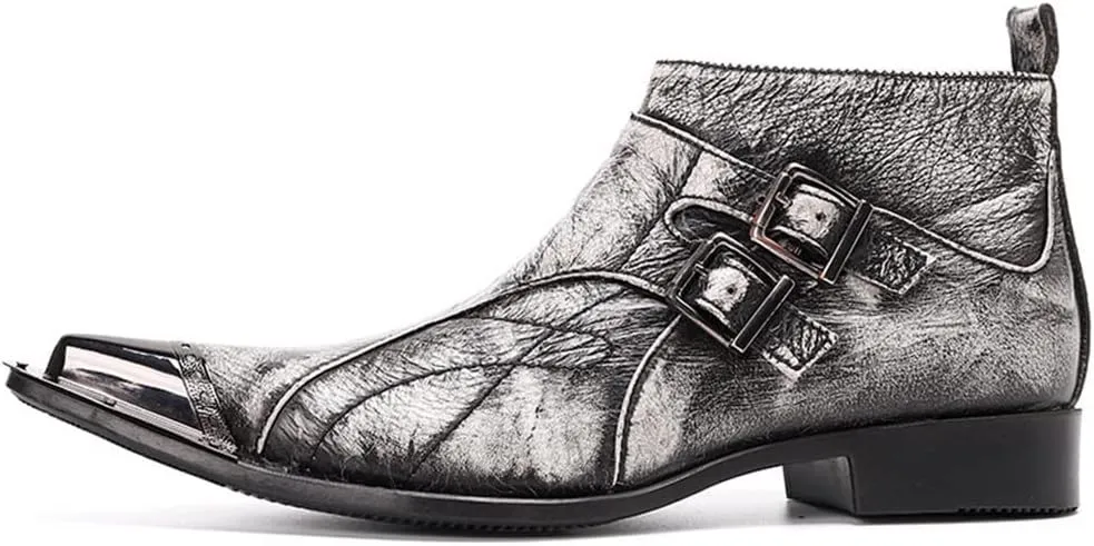 Ankle Boots For Men Show Holiday Party Office Club For Business The First Layer Of Cowhide Pure Leather