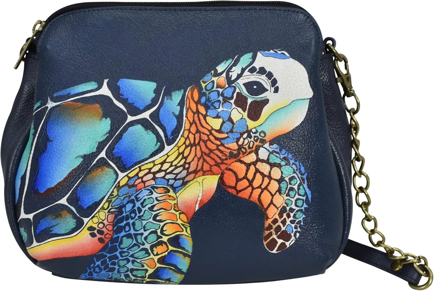 Anna by Anuschka Women's Hand-Painted Leather Medium Multi-Compartment Bag