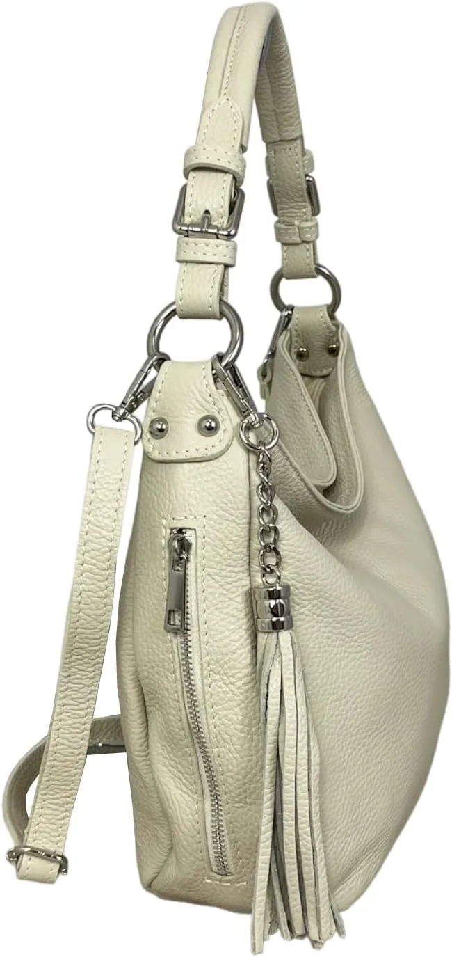 Annalisa Shoulder Bag, Genuine Leather Made in Italy