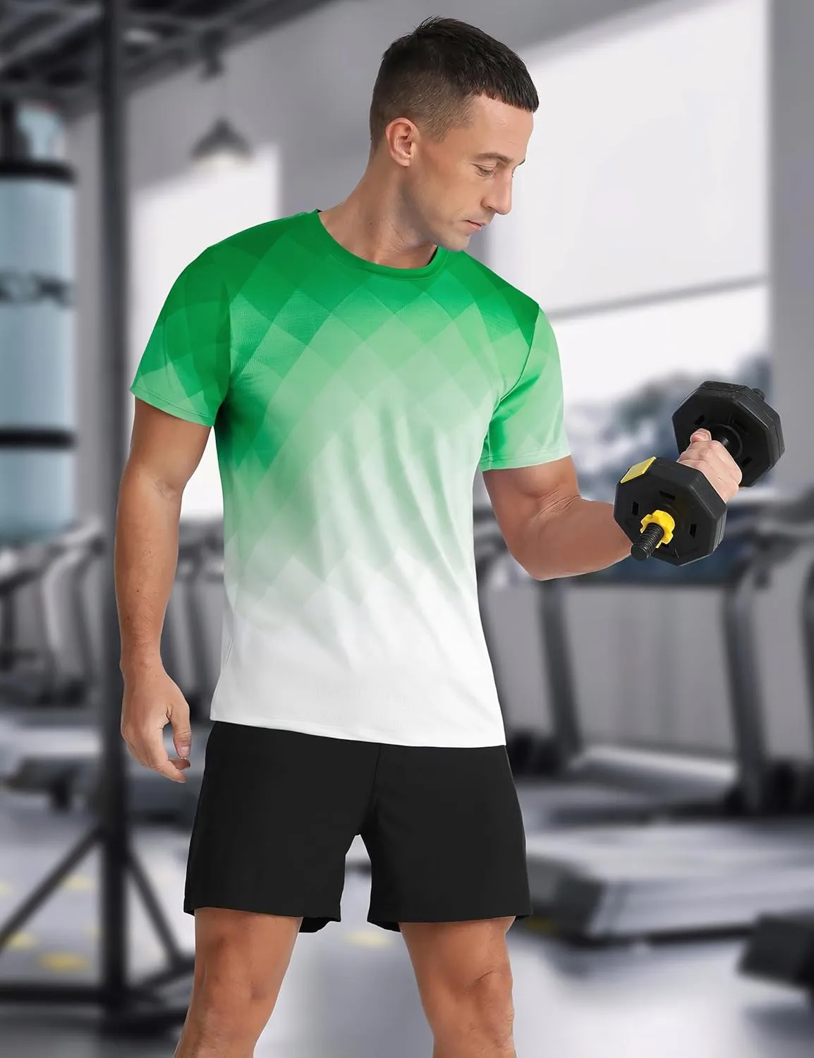 APTRO Men's Athletic T-Shirt Performance Gym Shirt Quick Dry Moisture Wicking Running Workout Short Sleeve Tops