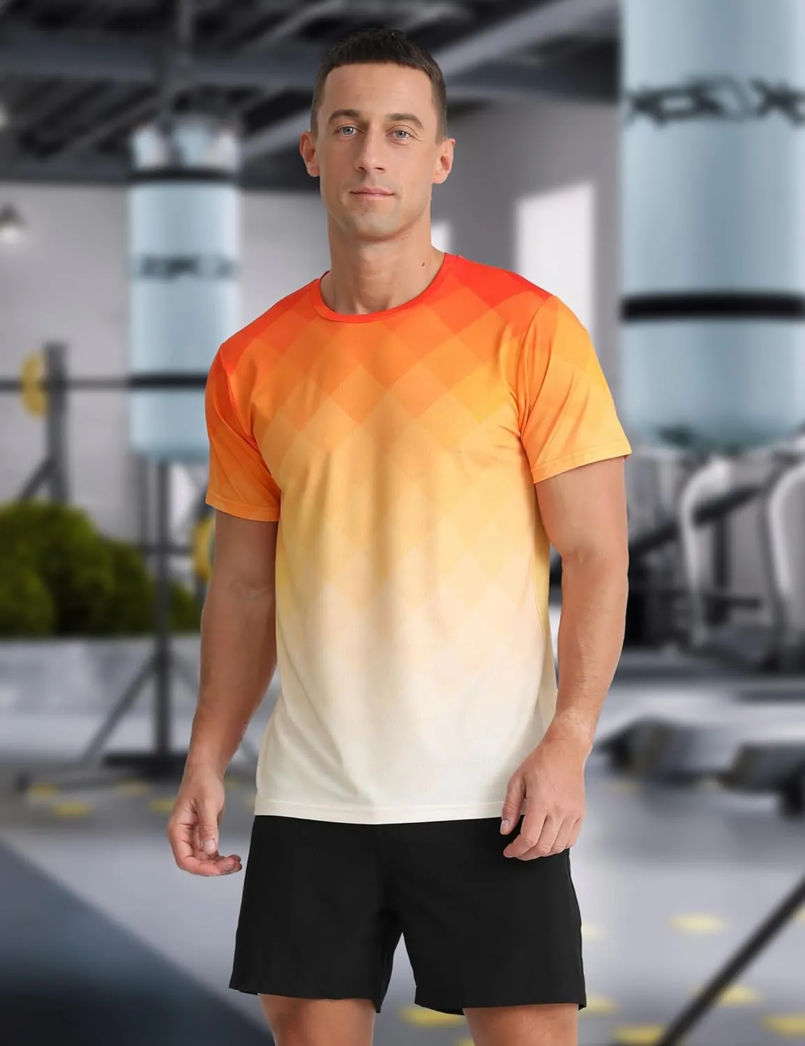 APTRO Men's Athletic T-Shirt Performance Gym Shirt Quick Dry Moisture Wicking Running Workout Short Sleeve Tops