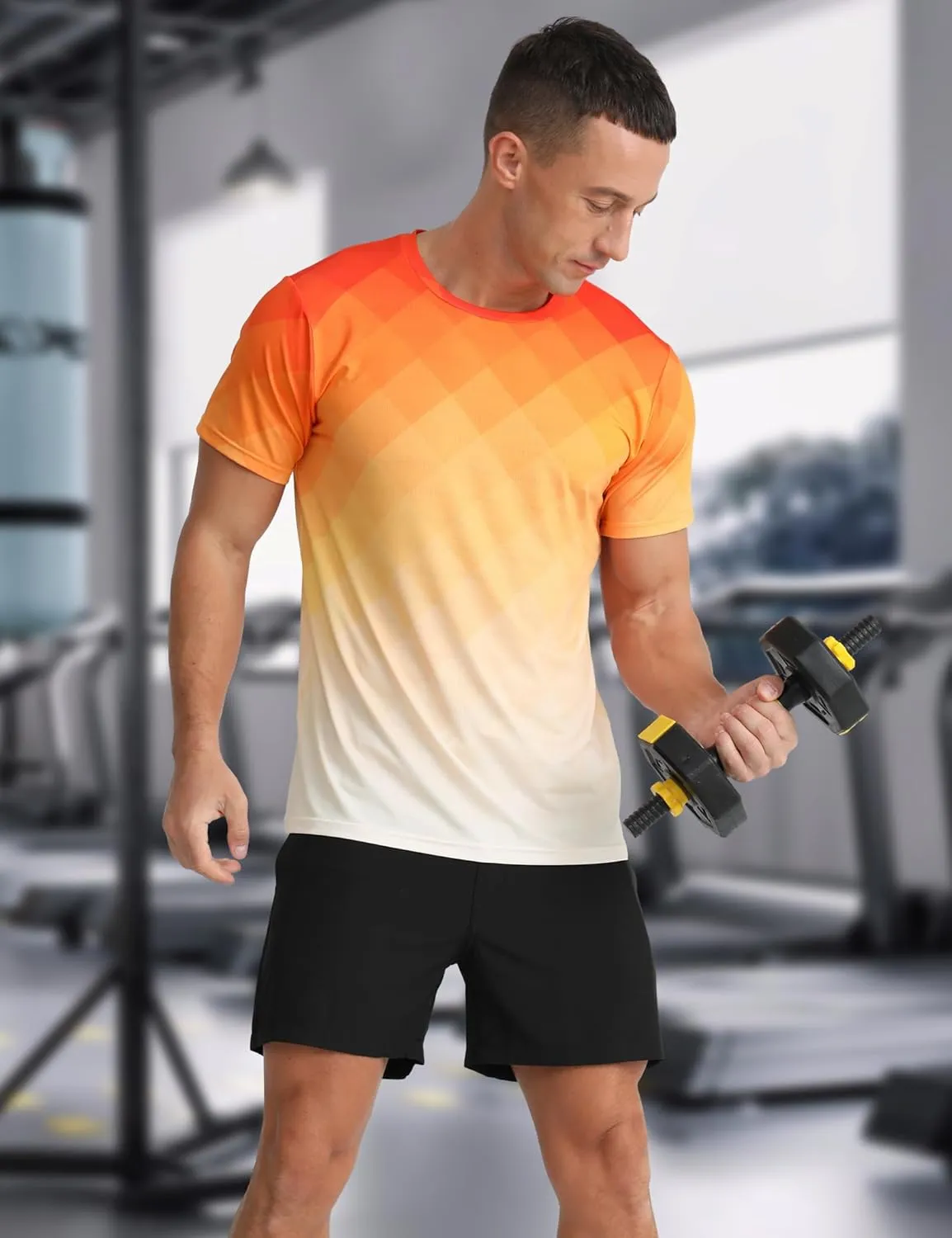 APTRO Men's Athletic T-Shirt Performance Gym Shirt Quick Dry Moisture Wicking Running Workout Short Sleeve Tops