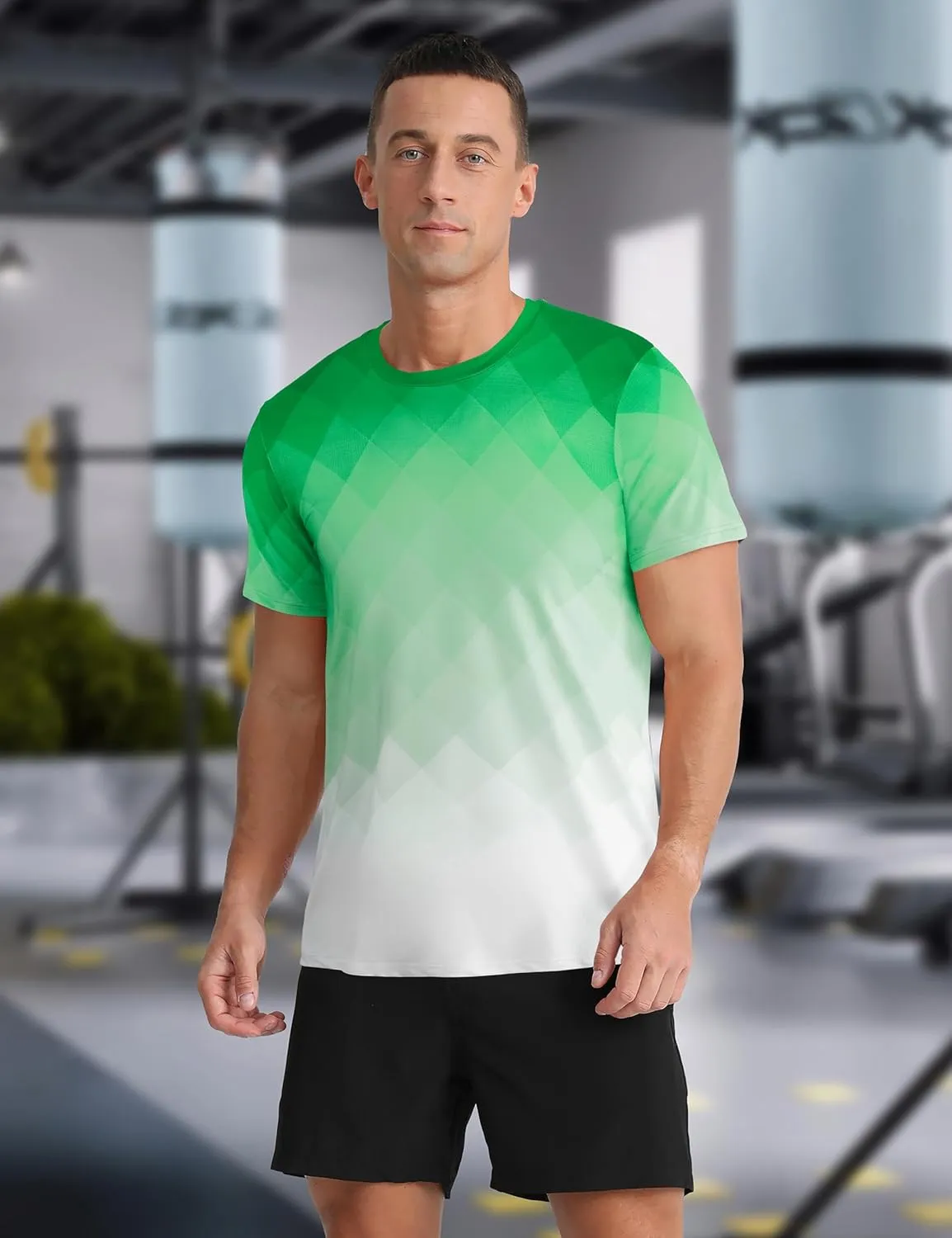 APTRO Men's Athletic T-Shirt Performance Gym Shirt Quick Dry Moisture Wicking Running Workout Short Sleeve Tops
