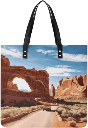 Arches National Park Entrance Large Leather Handbags Women Fashion Handbag Multifunctional Travel Bag It Is A Great Gift for Mothers, Teachers, Friends, Bridesmaids