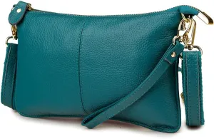 Artwell Genuine Leather Clutch Wallet For Women Wristlet Envelop Crossbody Purse Card Shoulder Bag