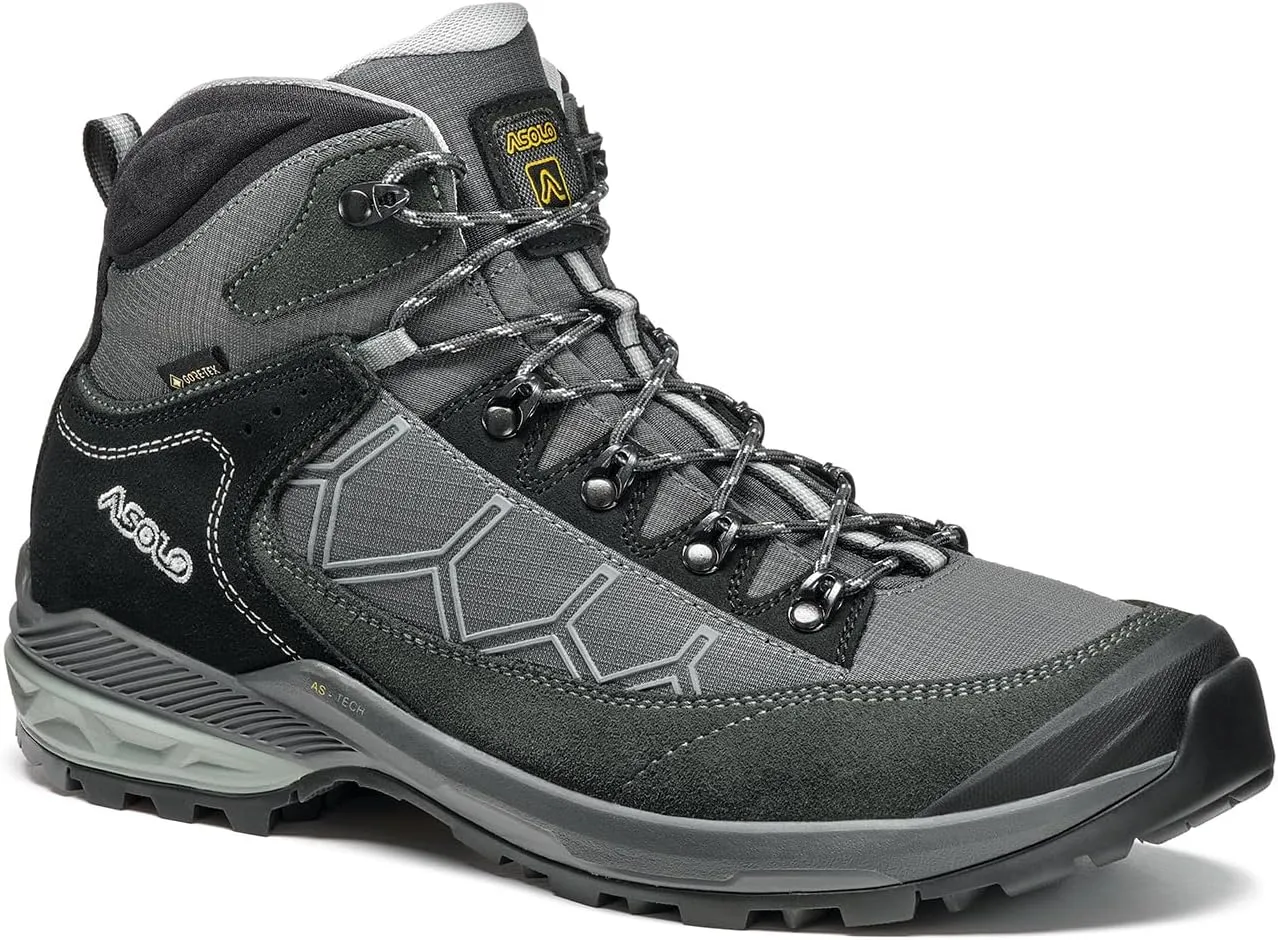 ASOLO Men's Falcon EVO GV Waterproof Breathable Lace-Up Outdoor Hiking Boots with Suede & Nylon Upper, High-Traction Outsole