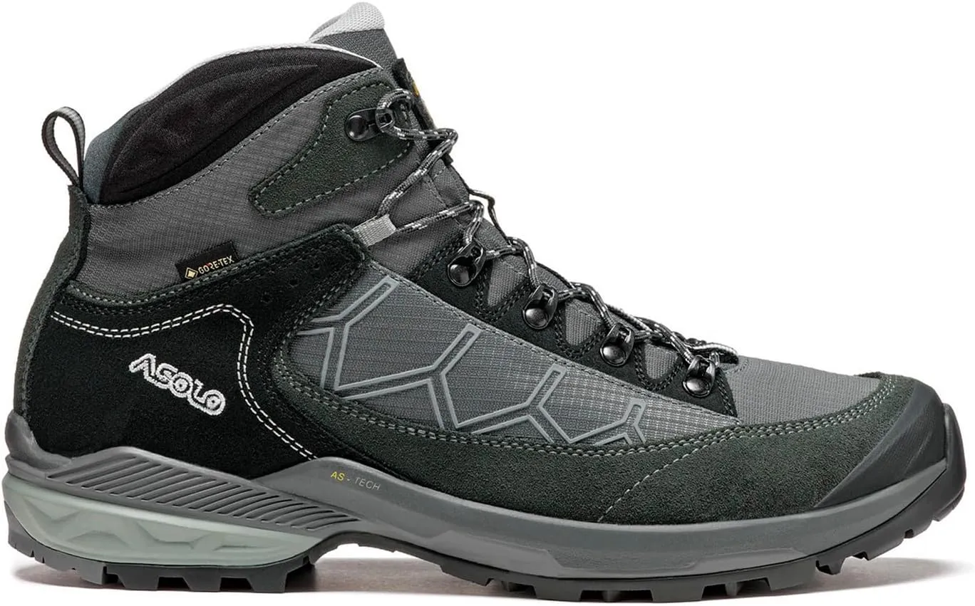 ASOLO Men's Falcon EVO GV Waterproof Breathable Lace-Up Outdoor Hiking Boots with Suede & Nylon Upper, High-Traction Outsole